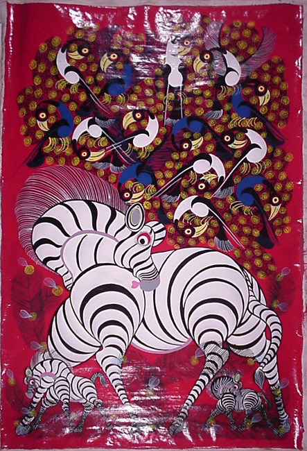 Zebra and Birds by Nurdin Adam Shaban