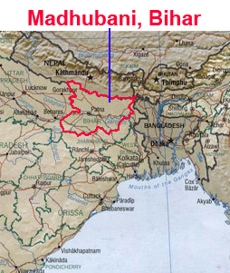 Map of India -- Bihar