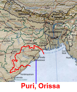 India Map - Orissa